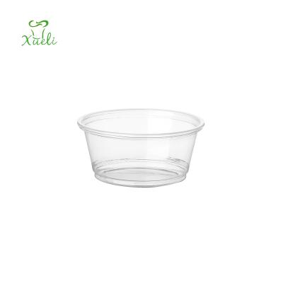 China Disposable Take Away Sauce Cups Food Clear PET Lid Support PP Non-Toxic BPA Plastic 3.25oz Free Customized Logo Acceptable With Lid for sale