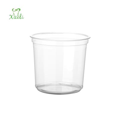 China Factory Viable Clear PET Milkshake Smoothie Cup 117mm Diameter Custom Printed Plastic Dome Lid With Dome Lid for sale