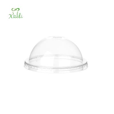 China Non Spill Clear Plastic 45mm Dome Lid PET Cup Lid Cup Lid for sale