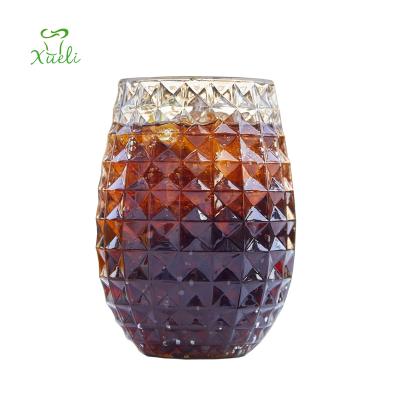 China 16oz Plastic Safe Clear Stemless Reusable Party Stealless Reusable Stemless PET Drinking Glass Wine Wine Cup Cup Pineapple Cold Support 39G for sale