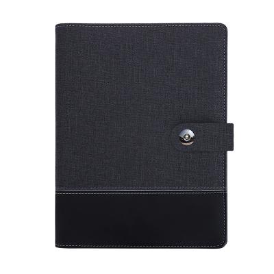 China Wholesale Phone Charging PU Leather Powerbank Notebook Diary For Office Business for sale