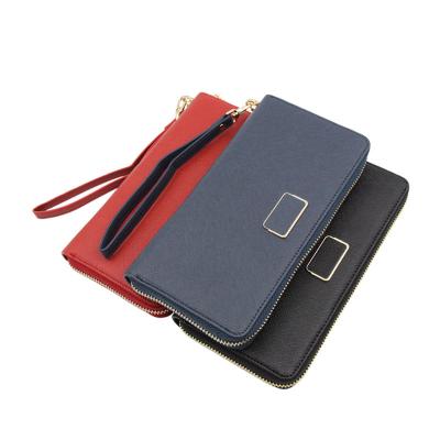 China 2020 New Design Waterproof Wireless Power Bank Black Red Blue Red Zipper Smart Wallet Charging for sale