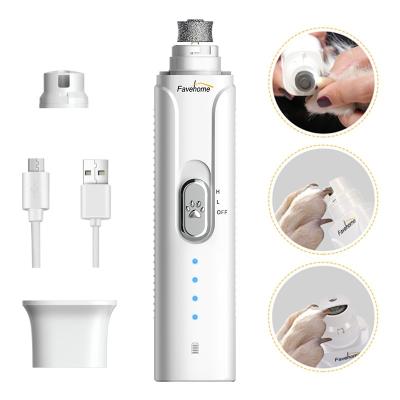 China 2020 Viable Dog's Professional Electric Pet Nail Trimmer USB Rechargeable Grinder With Led Light for sale