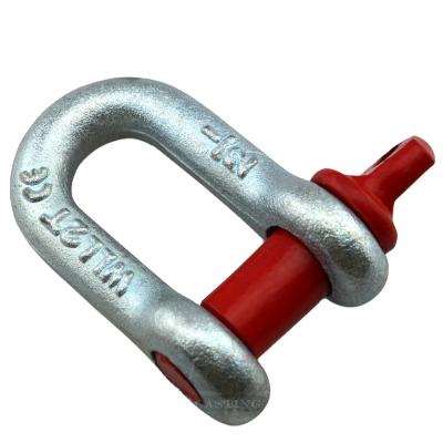 China Marine Hardware Electric Galvanized USA Type Carbon Steel Pin D Screw Drop Forged Carbon Steel Shackle for sale