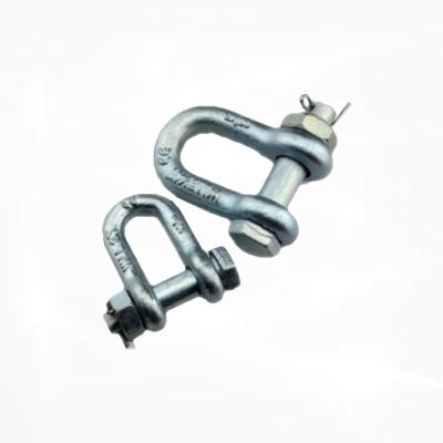 China Heavy Industry High Tensile Strength D Shackle Alloy Pin D Straight Type Shackle for sale