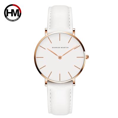 China HM-CB36 Hannah Martin Brand Simple Design Waterproof Japan Non-specific 36mm Movement Woman Leather Watch for sale