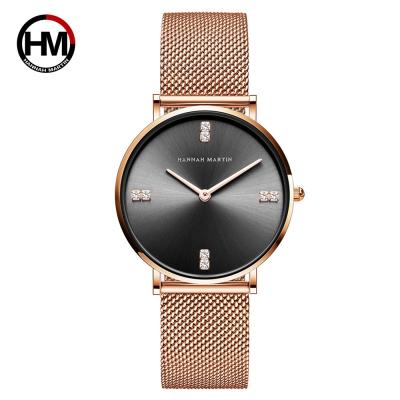 China Non-specific HM-4C-Z Hannah Martin Stock Supply Mesh Band women observe with diamond for sale