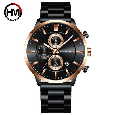 China Custom Chronograph OEM Wrist Stainless Steel Japan Movement Waterproof Private Label Hand Chronograph Custom Watches Men for sale