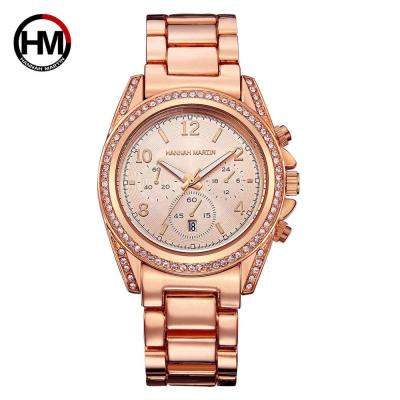 China NEW 2017 Automatic Date HM-1107 Stainless Steel Women Wrist Watch Quartz Luxury Watches For Women for sale