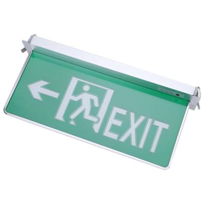 China China Wall Mounted Glass Exit Emergency Exit Sign Recessed Mounted for sale