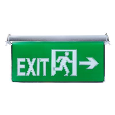 China 2022 Latest Exit Emergency Exit Sign High Efficiency Rechargeable Recessed Glass for sale