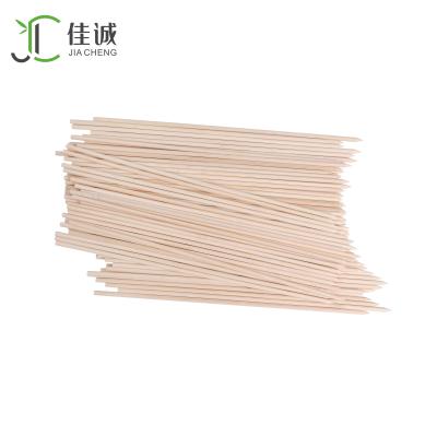 China Factory direct heat resistance disposable small round cotton candy skewer thin bamboo sticks for barbecue for sale