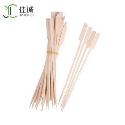 China Custom Logo Engraved White Disposable Knife Heat Resistance Bamboo Stick for sale