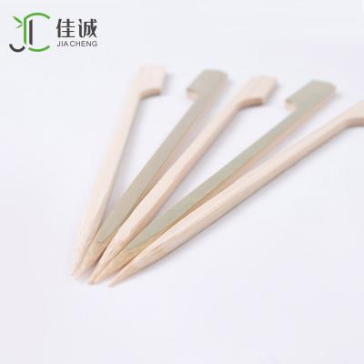 China High Quality Heat Resistance Sharped Beef Kebab Single Gun Shape Bamboo Skewer for sale