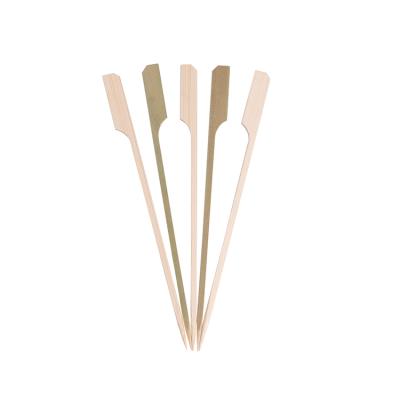 China Thermal Resistance Eco-frlendly 100% Natural Bamboo Paddle Teppo Stick Skewer 10cm for sale