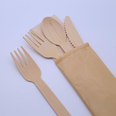 China Home Disposable Bamboo Knife Spoon and Fork Design Hotel Restaurant Setery Cutlery Set for sale