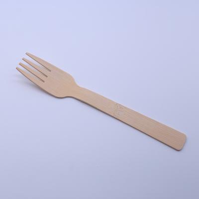 China High Quality Biodegradable Home Hotel Restaurant Salad Prep Fork And Spoon Disposable Bamboo Cutlery for sale