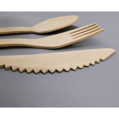 China Hotel Restaurant Wholesale 170mm Home Cheap Biodegradable Disposal Bamboo Cutlery Set for sale