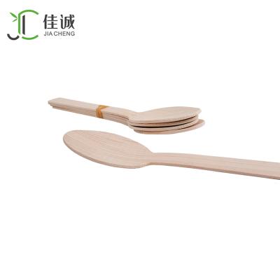 China Hotel Restaurant Home Safety Flat Serving Spoon And Forking Bamboo Cutlery For Disposable Use for sale