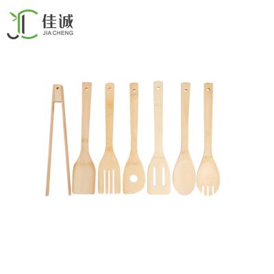 China Sustainable Home Eco Friendly New Kitchen Bamboo Cooking Utensil Set for sale