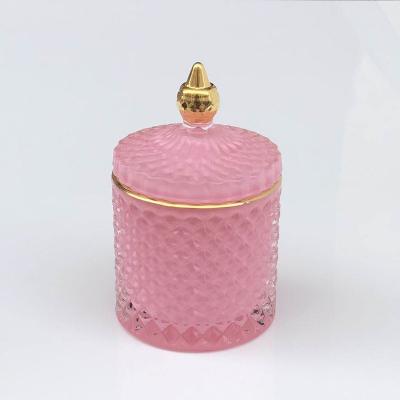 China Steamable Factory Direct Selling Paint Stained Glass Candy Jar Storage Jar Glass Mason Jars for sale