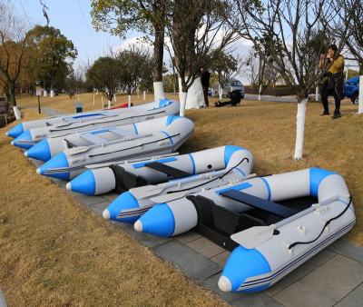 China PVC Inflatable Fishing Boat With Aluminum Floor Small Inflatable Speed ​​Boat for sale