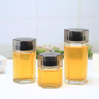 China Wholesale 250g 350ml 500g 750g Simple Testing Bottles Honey Storage Honey Bottle Glass Jar for sale