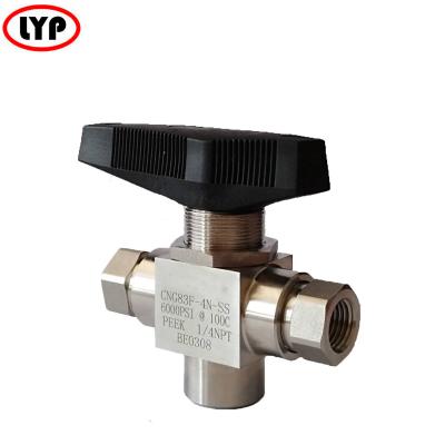 China Commercial kitchen cng 3 way ball valve for cng dispenser for sale