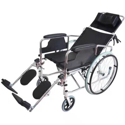 China Full metal steel pipe medical thickened recline truly powerful household bed multi-function electric nursing wheelchair for sale