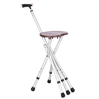 China (Size)Adjustable Cane Seat Walking Chair With Three or Four Legs Medical Device Walking Stick Health Care Walking Stick With Seat for sale