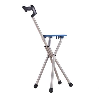 China Folding (Waist)Adjustable Walking Stick Seat Crutch Snitch Three Leg Canes for Elderly for sale