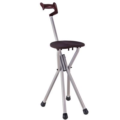 China (Height)Adjustable Folding Crutch Elderly Chair With Stool Walker Sticks Old Cane for sale