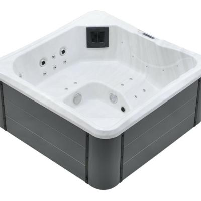 China Modern Five Star Hotel Bathroom Acrylic Resin Marble Standard Oval Bathtub Solid Outdoor Bathtub for sale