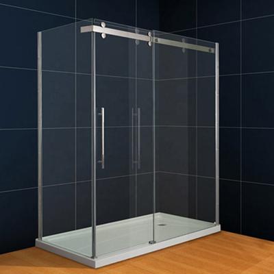 China Wholesale Modern Bathroom 8mm Tempered Glass Sliding Single Shower Room for sale