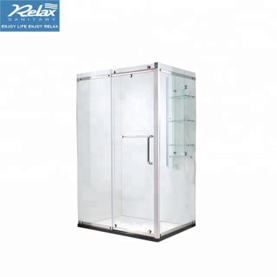 China Modern Rectangle Shape Tray Tempered Glass Sliding Shower Door / Shower Enclosure for sale