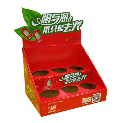 China Recyclable Custom Supermarket Food Toys Drink Stacking PDQ Display Trapezoidal Paper Box for sale