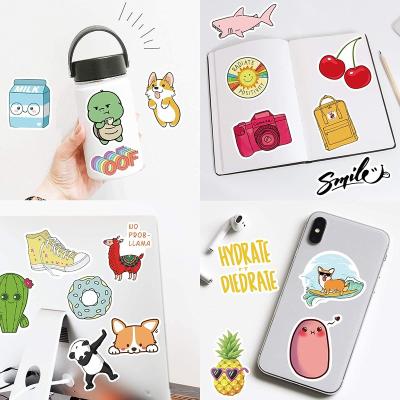 China Waterproof Stickers For Water Bottles Vsco Vinyl Stickers Laptop Skateboard Luggage Computer Aesthetic Waterproof Cute Stickers for sale