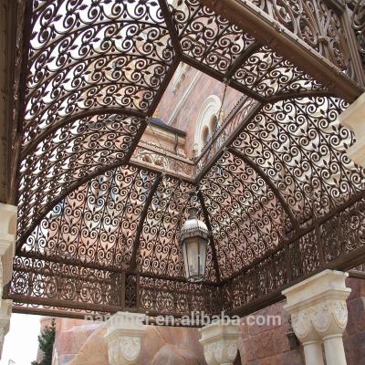 China Easily Assembled Handwork Metal Frame And Lost Wax Casting Outdoor Pergola for sale