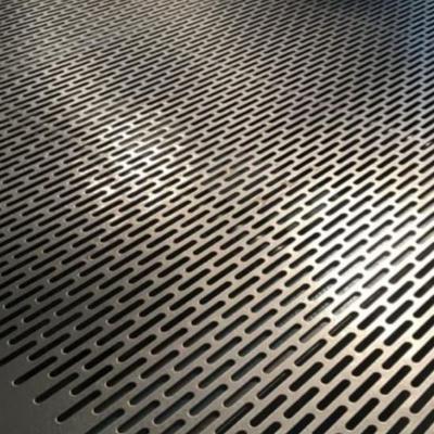 China Plain Weave 1mm Thickness 1x2meters 304 Slotted Hole Perforated Stainless Steel Sheet for sale