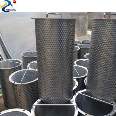 China Plain Weave Metal Wire Mesh Perforated Filters / Filter Cylinder Frame For Water for sale