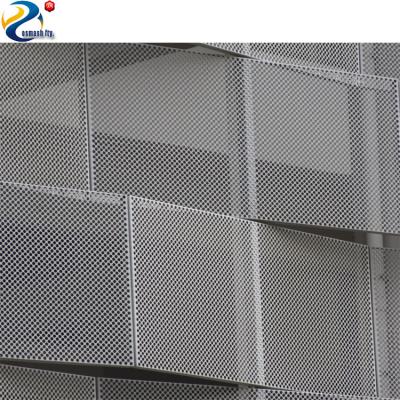 China Exterior Paneled Decorative Curtain Fence Perforated Metal Exterior Wall for sale