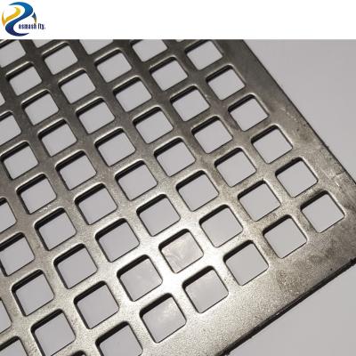 China Plain Weave 1mx2m 1.5mm 8mm Thick Square Hole Galvanized Perforated Steel Sheet for sale