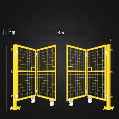 China Easily Assembled Wpc 180x180cm Wpc Fence Yellow DIY Metal Mesh Fence Heavy Duty And UV Waterproof Dark Workshop Garden Patio Door for sale