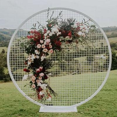 China Custom Party Mesh Net Backdrop Wedding Frame WWM003 for sale