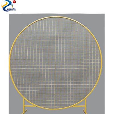 China gold round circle wedding backdrop stand stage WWW001 for sale