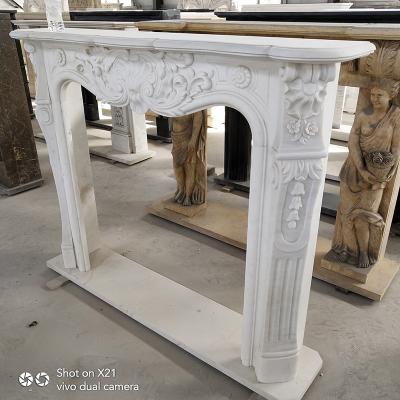 China Contemporary Traditional Marble Fireplace Mantel Luigi XVI for sale