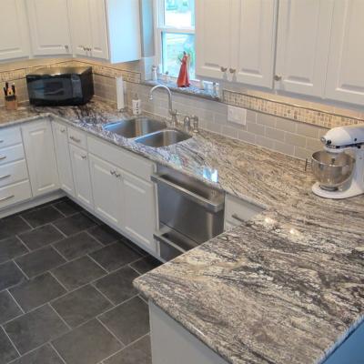 China Contemporary Prefab Granite Kitchen Countertops For Apartment Complex And Townhouse Project for sale