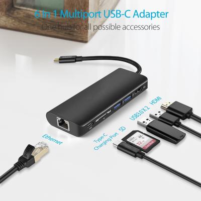 China Type-C Adapter Hub Dock USB C to  USB3.0 USB2.0 SD and MicroSD Card Reader Docking Station for Macbook pro for sale