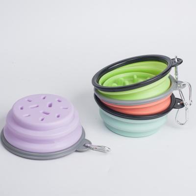 China Wholesale Portable Multi Function Collapsible Silicone Pet Driver Stocked Bowl For Dog for sale