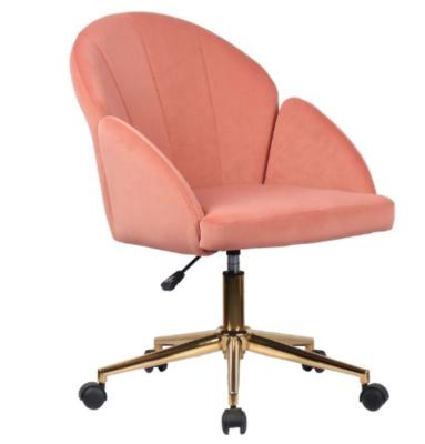 China Hot Sale Modern Swivel Base (Height) Adjustable Pink Plated Design Seat Soft Office Chair For Living Room And Hotel OEM for sale